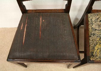 Antique Pair of Late George III Mahogany Chairs
