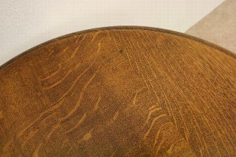 Antique Edwardian Oak Circular Occasional Table