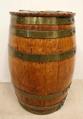 Antique Oak Ships Barrel