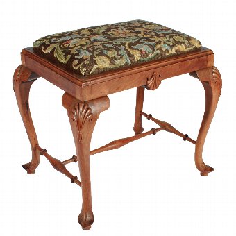 Queen Anne Style Walnut Stool