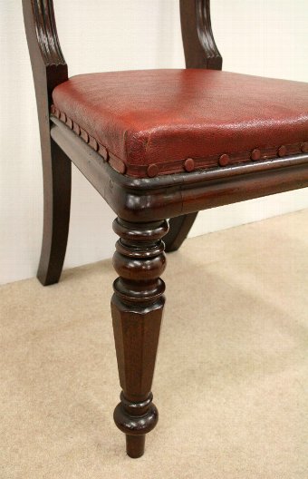 Antique Set of 6 William IV Mahogany Dining Chairs