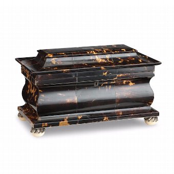 George IV Tortoiseshell Tea Caddy