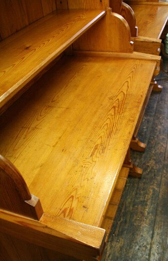 Antique Pair of Gothic Revival Pitch Pine Open Bookcases