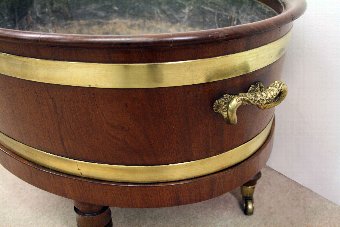 Antique Late George III Mahogany Oval Wine Cooler