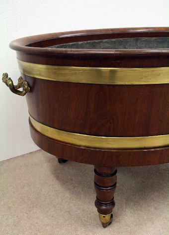 Antique Late George III Mahogany Oval Wine Cooler