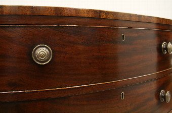 Antique George III Mahogany Bow Front Chest of Drawers