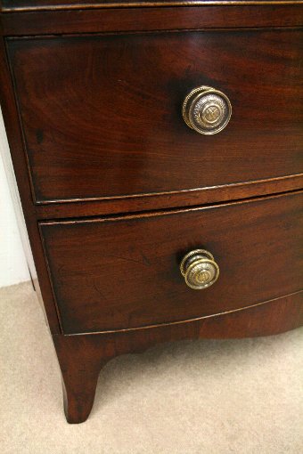 Antique George III Mahogany Bow Front Chest of Drawers