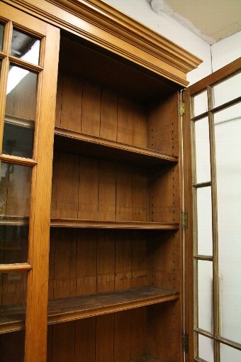 Antique Late Victorian Pine Cabinet Bookcase
