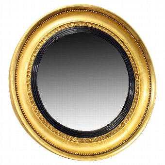 Regency Style Gilt Convex Mirror