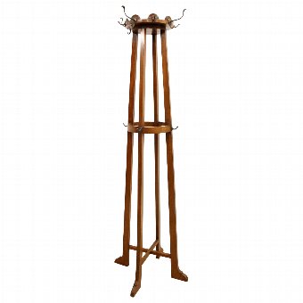 Art Nouveau Mahogany Hall Stand