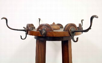 Antique Art Nouveau Mahogany Hall Stand