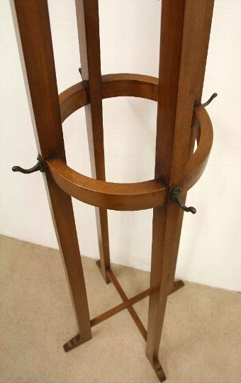 Antique Art Nouveau Mahogany Hall Stand