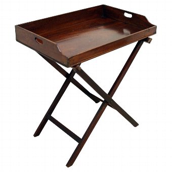 Early Victorian Mahogany Butlers Tray and Stand