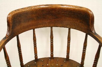 Antique Oak Swivel Office Chair/Desk Chair