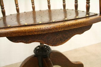 Antique Oak Swivel Office Chair/Desk Chair