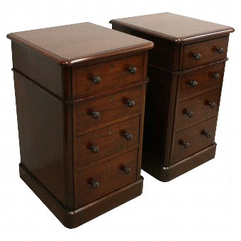 Pair of Victorian Mahogany Bedside Lockers