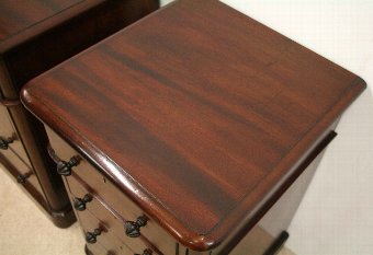 Antique Pair of Victorian Mahogany Bedside Lockers