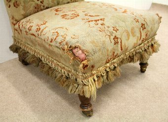 Antique Victorian Upholstered Nursing Chair