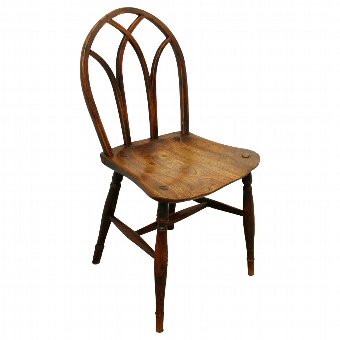 Gothic Style Yew and Elm Side Chair