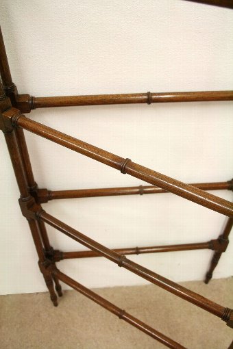 Antique Late Victorian Mahogany Folding Towel Rail
