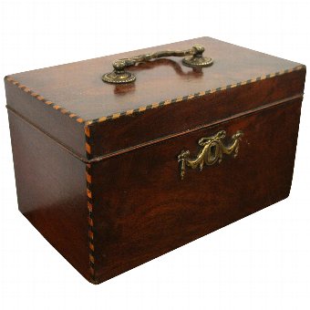 George III Mahogany Tea Caddy