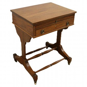 George IV Mahogany Writing Table/Work Box