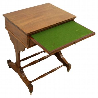 Antique George IV Mahogany Writing Table/Work Box