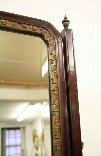 Antique George III Mahogany Toilet Mirror
