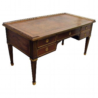 Louis XVI Style Mahogany Bureau Plat