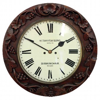 Carved Regulator Wall Clock