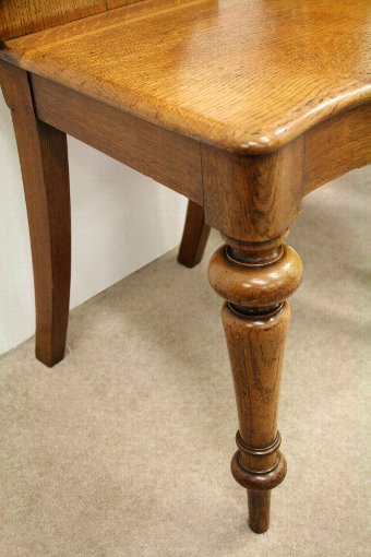 Antique Pair of Victorian Oak Hall Chairs