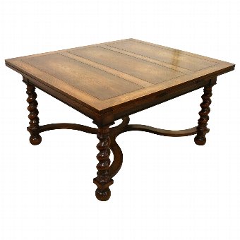 Jacobean Style Oak Pull Out Dining Table