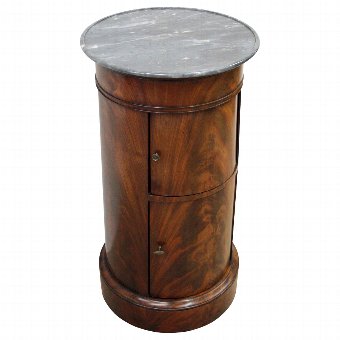 Biedermeier Mahogany Pedestal Bedside Locker