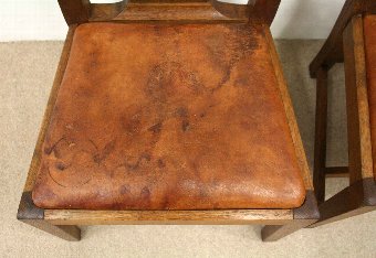 Antique Pair of Oak Wheeler Gossip Chairs