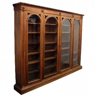 Victorian Pine Four Door Bookcase