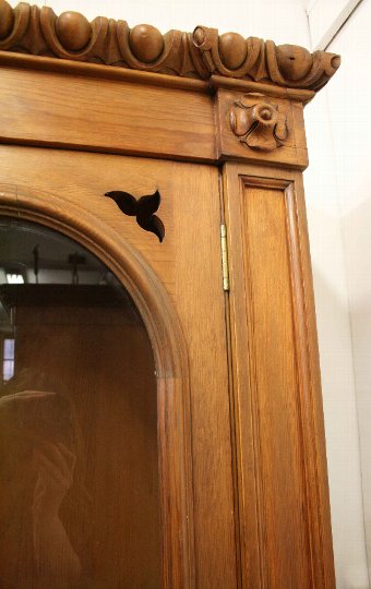 Antique Victorian Pine Four Door Bookcase