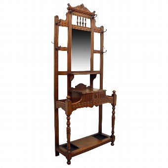 Late Victorian Oak Hall Stand