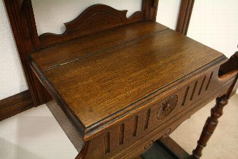 Antique Late Victorian Oak Hall Stand