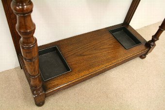 Antique Late Victorian Oak Hall Stand