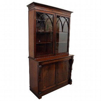 George IV Mahogany Two Door Cabinet Bookcase