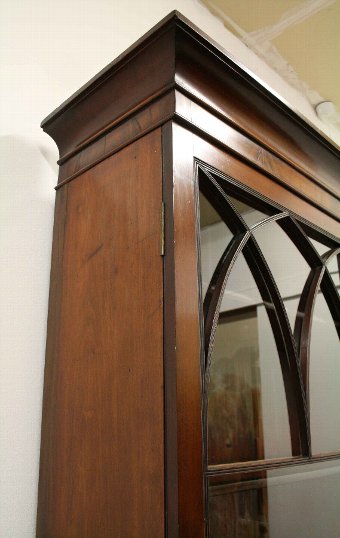 Antique George IV Mahogany Two Door Cabinet Bookcase