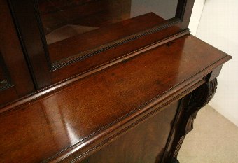 Antique George IV Mahogany Two Door Cabinet Bookcase