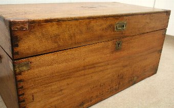 Antique Early Victorian Camphor Wood Trunk