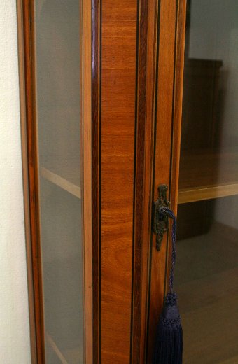 Antique French Satinwood Inlaid Display Cabinet