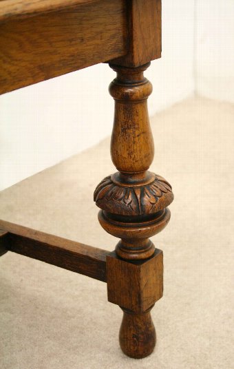 Antique Mid Victorian Carved Oak Hall Chair