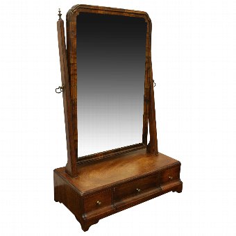 Early George III Mahogany Walnut and Toilet Mirror