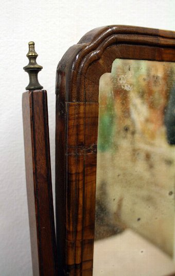 Antique Early George III Mahogany Walnut and Toilet Mirror