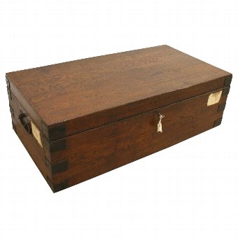 Edwardian Oak Silver Trunk