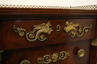 Antique French Empire Style Tall Chest of Drawers