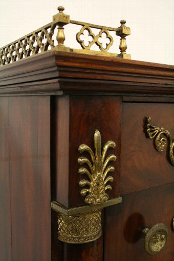 Antique French Empire Style Tall Chest of Drawers